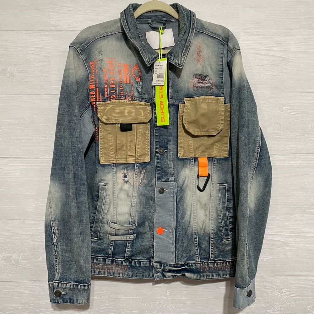 Smoke Rise Geno Patch Denim Jacket NWT​